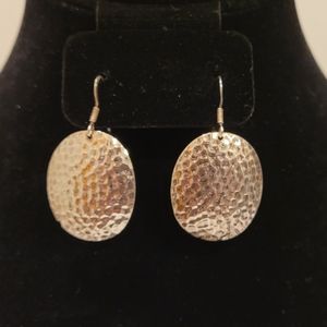 Hammered 925 Sterling Silver Earrings